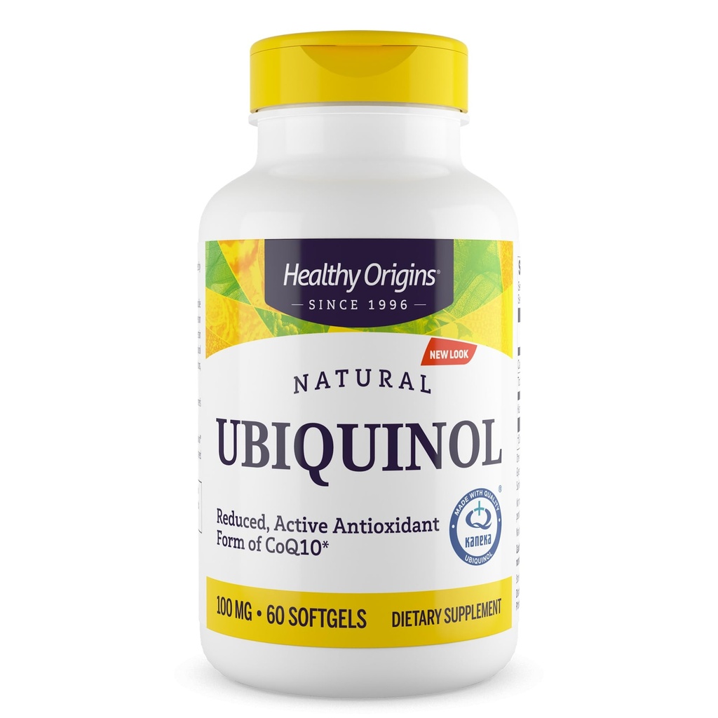 건강한 근원 Ubiquinol 100 mg (Kaneka QH, 비 GMO, 글루텐 자유로운, 심장 지원, 에너지 지원), 60 Softgels