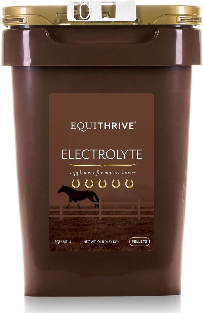 Equithrive 말 Electrolyte 펠릿, 비타민 및 무기물 보충교재, 훈련과 경쟁, 10 lbs, 50 일 공급을 위한 Equine 급식 공급