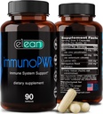 ELEAN Immuno PWR- 아연, 셀레늄, 아미노산 Lysine 및 콜라겐 증후군, 갑상선 건강, 광 지원, 에너지 및 면역 건강 90 Veg 캡슐에 대한 Astragalus 루트 추출으로 풍부.