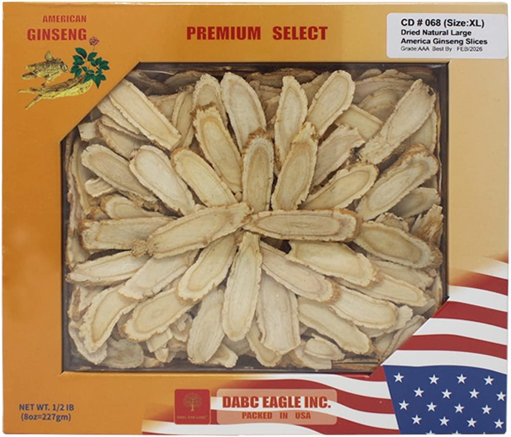 미국 인삼은 위스콘신 (Wisconsin), 미국 위스콘신 인삼 Slices Root for Tea, Men Women Mental Health Boosts Immunity, Gluten Free, Long Strip 1 Box of 8 Ounces의 에너지