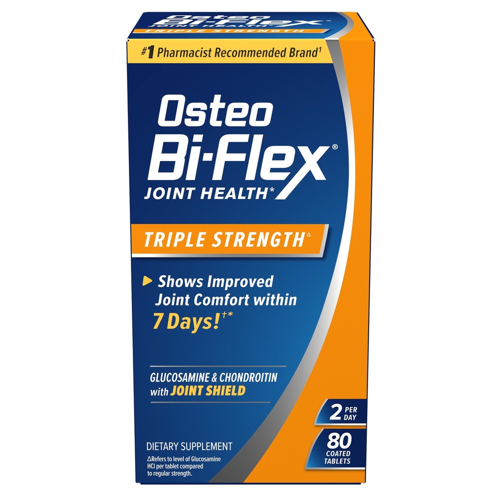 Osteo Bi-Flex Triple Strength, Glucosamine Chondroitin 비타민 C 합동 건강 보충교재, 입히는 정제, 80 조사