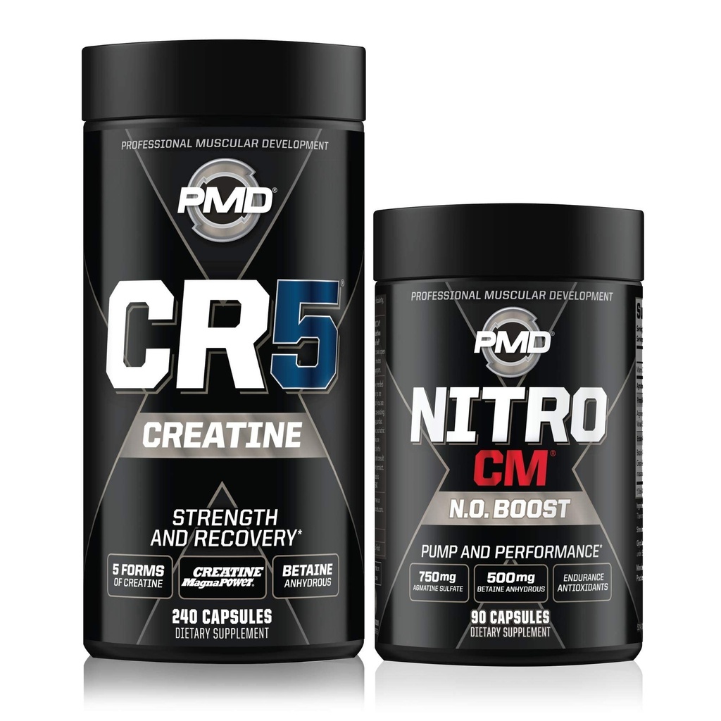 PMD 스포츠 CR5 전문 Creatine Complex (240 캡슐) 스포츠 니트로 CM 니트로 산화물 (90 캡슐)