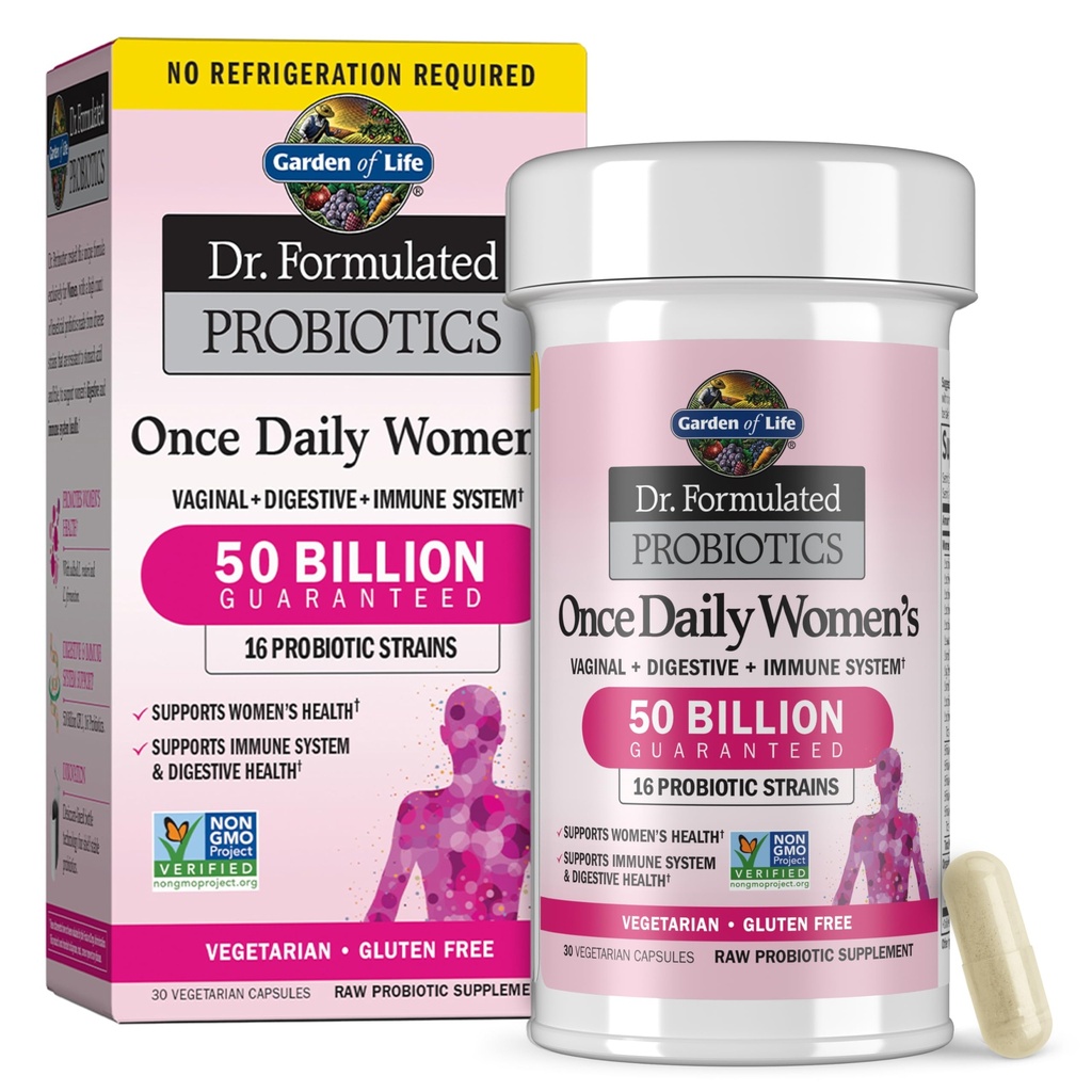 생활의 정원 일단 매일 박사. 여성을 위한 공식화한 Probiotics 50 억 CFU 16 소화를 위한 유기 Prebiotic Strains, 질 & 면역력, 낙농장 자유로운, 선반 안정 30의 캡슐을 가진 Probiotic Strains