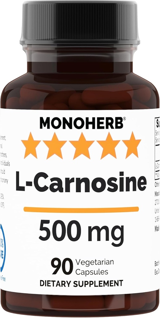 L-Carnosine 500 mg - 90 Veg 캡슐 - 90의 서빙