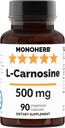 L-Carnosine 500 mg - 90 Veg 캡슐 - 90의 서빙
