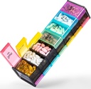 Extra Large Weekly Pill 주최자 2 Times Day - Betife 7 Day Pill Box, AM PM Pill Case with Double Layer Jumbo Compartment for Pills, 비타민, 생선 기름, 보충제 (Rainbow)