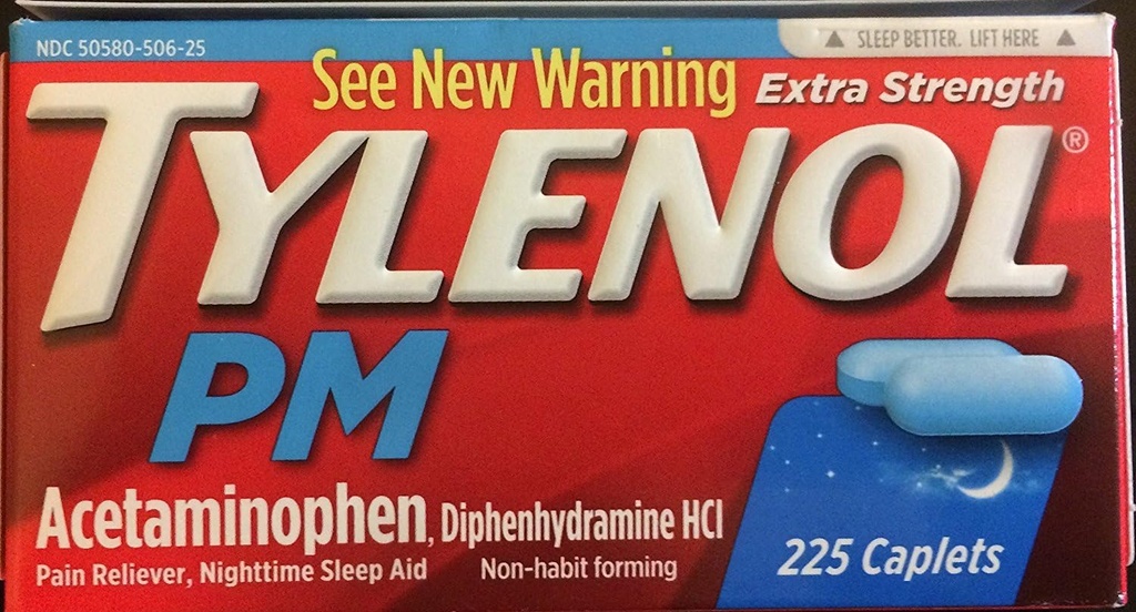 Tylenol PM 여분 힘 모자 (225 ct.) (2 팩)