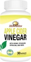 Rise-N-Shine Apple Cider Vinegar 캡슐 - 면역 지원 비타민 - 여성 및 남성 30 일 공급을위한 Gut 지원 (30 캡슐)