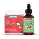 WONDER PAWS Heart + Vitality Superhero Chews Plus Milk Thistle Drops - Dogs Heart Health, Circulation, Liver & Immune Support - Heart + Vitality 90 Chews - 우유 이틀 드롭 2 온스