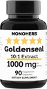 MONOHERB Goldenseal 추출물 1000 mg - 90 채식 캡슐