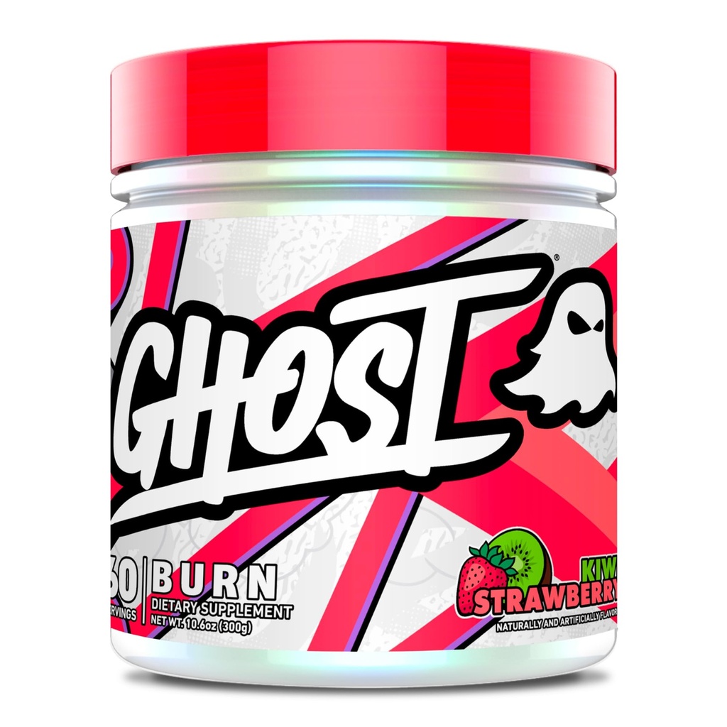 GHOST Burn Weight Management Powder, Kiwi Strawberry (60 인분) - 남성 및 여성을위한 Metabolism 및 에너지 지원 보충 - 천연 카페인, L-Carnitine & L-Tyrosine - Soy & Sugar-Free, Vegan