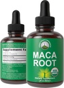 Maca 뿌리 액체 하락. 여성과 남자를 위한 USDA 유기 채식주의자 추출물 보충교재. 높은 Bioavailability 보충교재. 에너지, 내구시간 및 무드 지원을위한 Maca. Zero Sugar, 글루텐 무료, 캡슐 없음