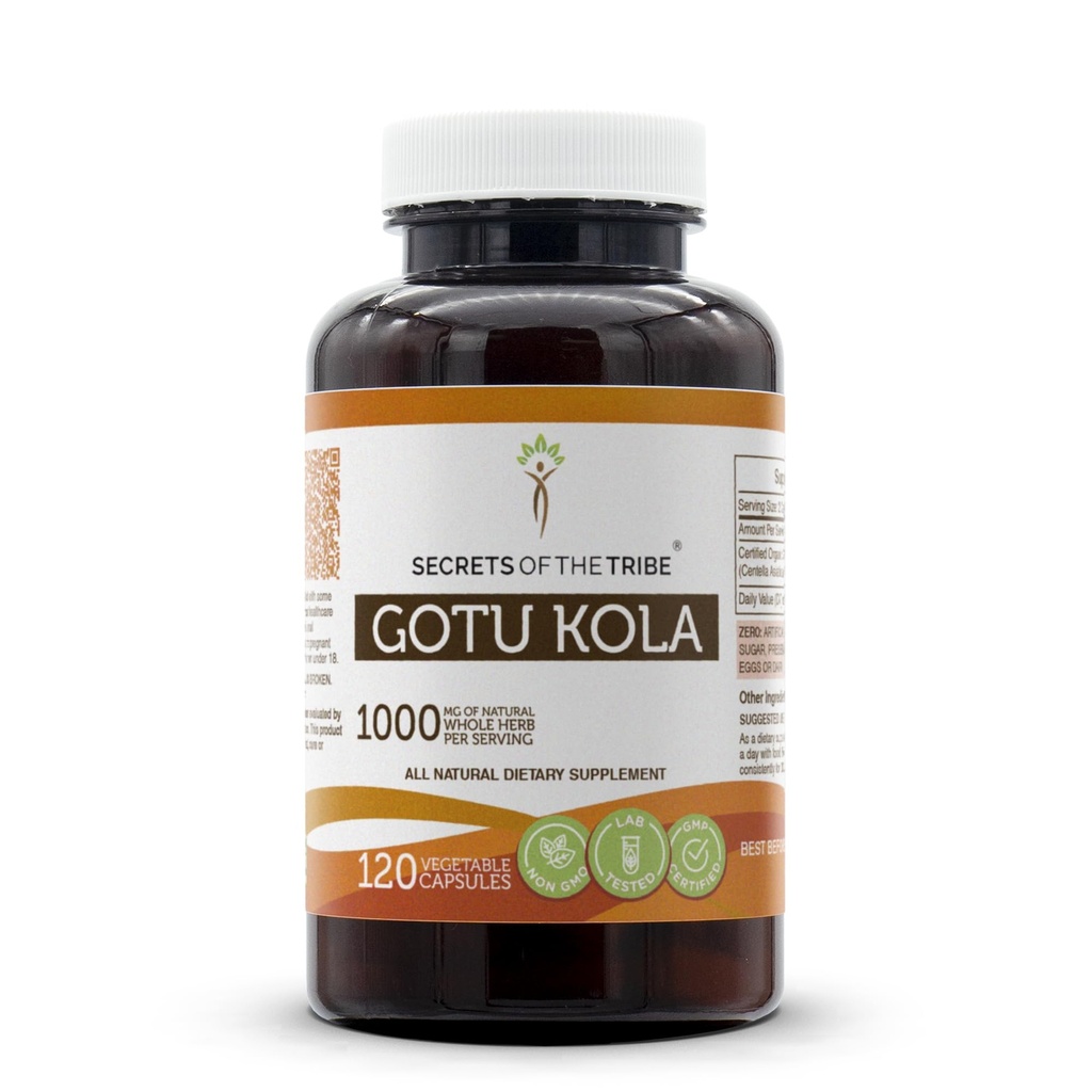Tribe Gotu Kola 120 캡슐의 비밀, 1000 mg, Gotu Kola (Centella Asiatica) 건조 허브 (120 캡슐)