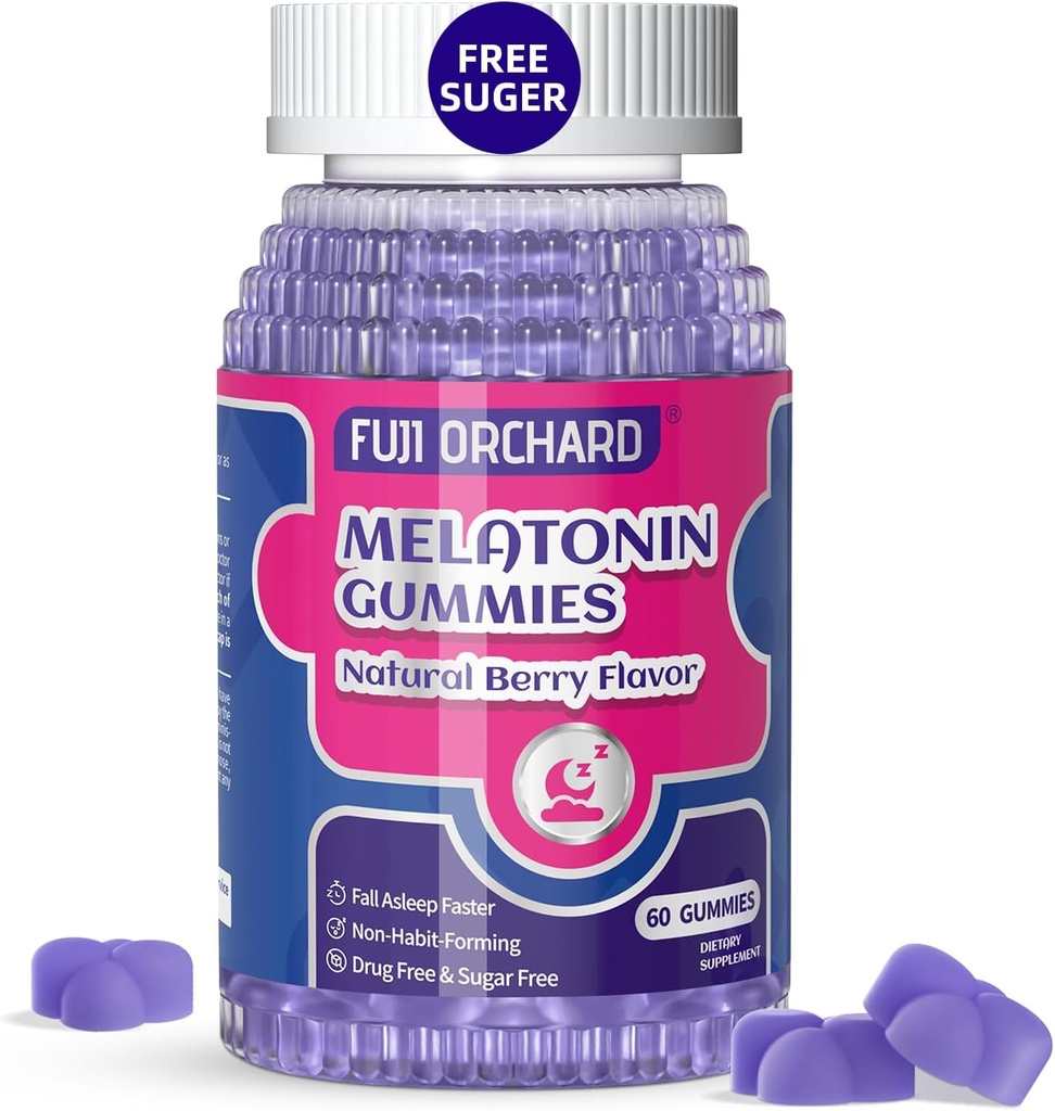 Melatonin Gummies 20mg - 자연 수면 보조 - 수면 보충 - Magnesium과 설탕 무료 melatonin Gummies 일치는 잠이 잠들고 잠들기를 유지 - 60 Gummies Vegan