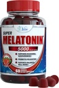 Vita Miracle Melatonin Gummies Kids 성인 5mg - 아이들과 성인 캘름 수면 보조를 위한 여분 힘 잠 거짓 알약 보충교재