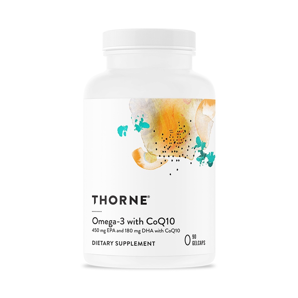 THORNE - CoQ10 - Omega-3 지방산 보충 CoQ10 - EPA와 DHA - 90 젤캡