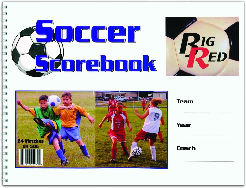 큰 빨간 축구 Scorebook