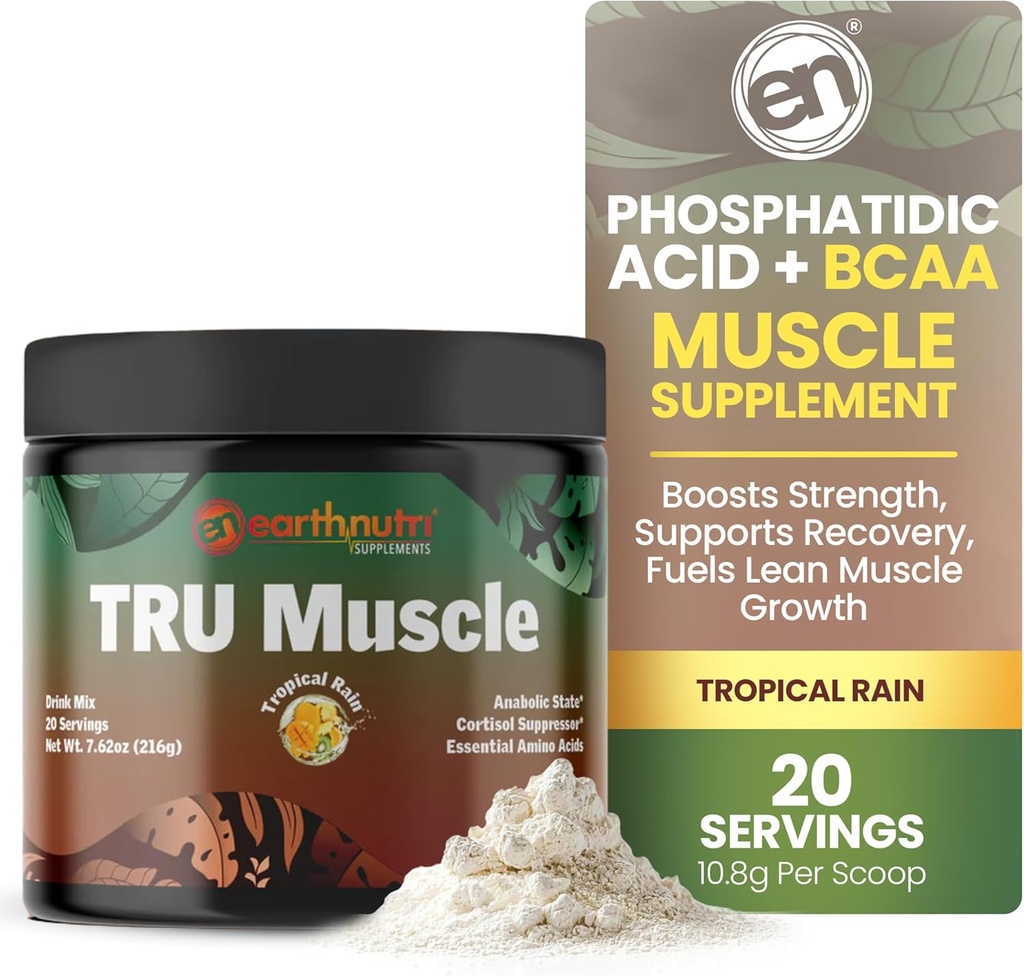 EarthNutri Phosphatidic 산 보충교재 SerinAid - Mediator Phosphatidic 산 & Phosphatidylserine를 가진 근육 힘 - 힘 & 회복 - 20의 서빙 - 비 GMO, 글루텐 자유로운 - 216g
