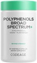 Codeage Polyphenols Broad Spectrum Supplement - 15 Berries, Fruits 및 Botanical Extracts, Decaf Green Tea Leaf, Quercetin, Resveratrol, Pomegranate, Turmeric의 혼합 - 비 GMO - 120 캡슐