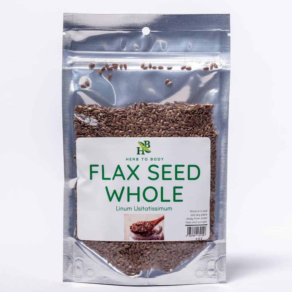 허브 To Body Flax Seed 전체 | Linum Usitatissimum | 와일드 크래프트 | 4oz