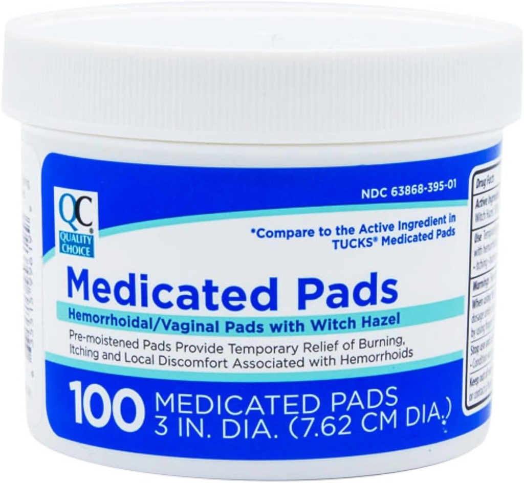 질 선택 치질 패드 Medicated 냉각 기복 각 100개 조사