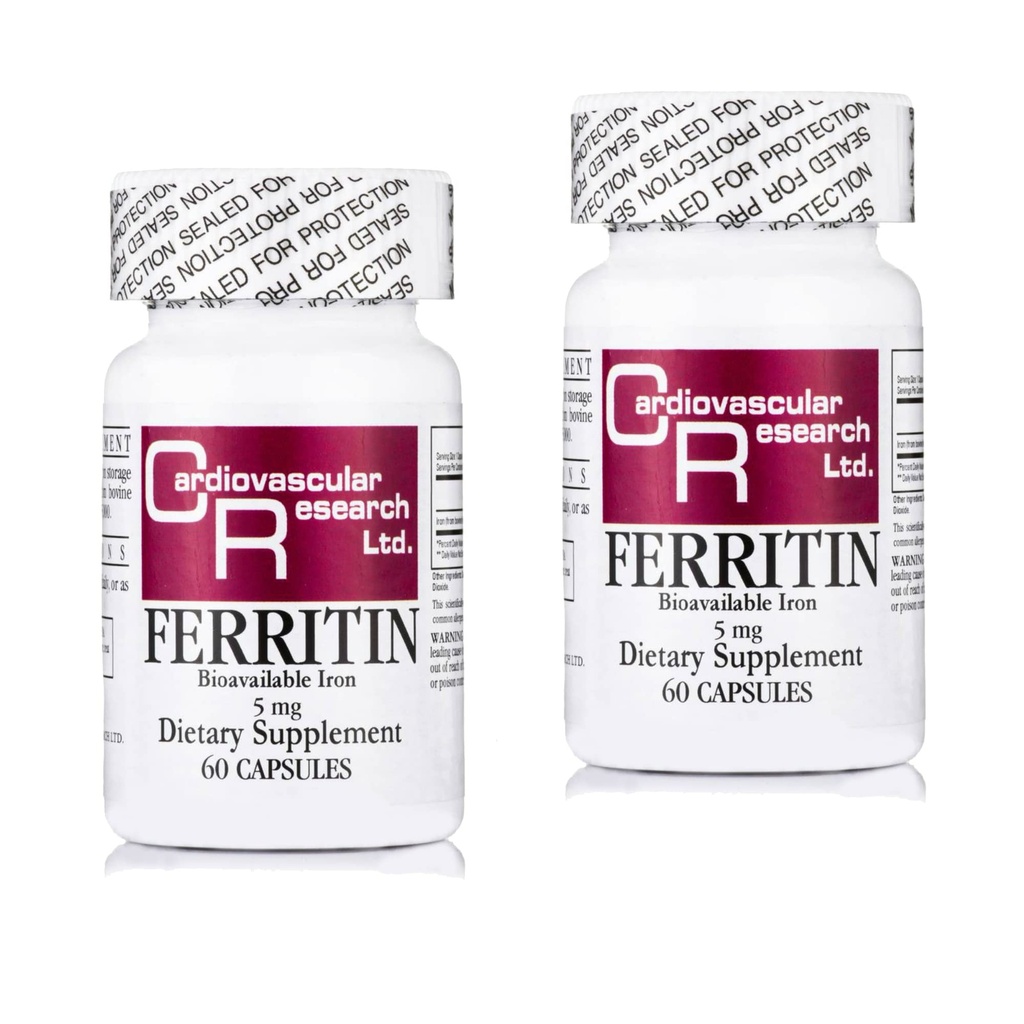 여성과 남성 5 mg 120 캡슐에 대한 심혈관 연구 Ferritin 철 보충 - 2 팩 Saver