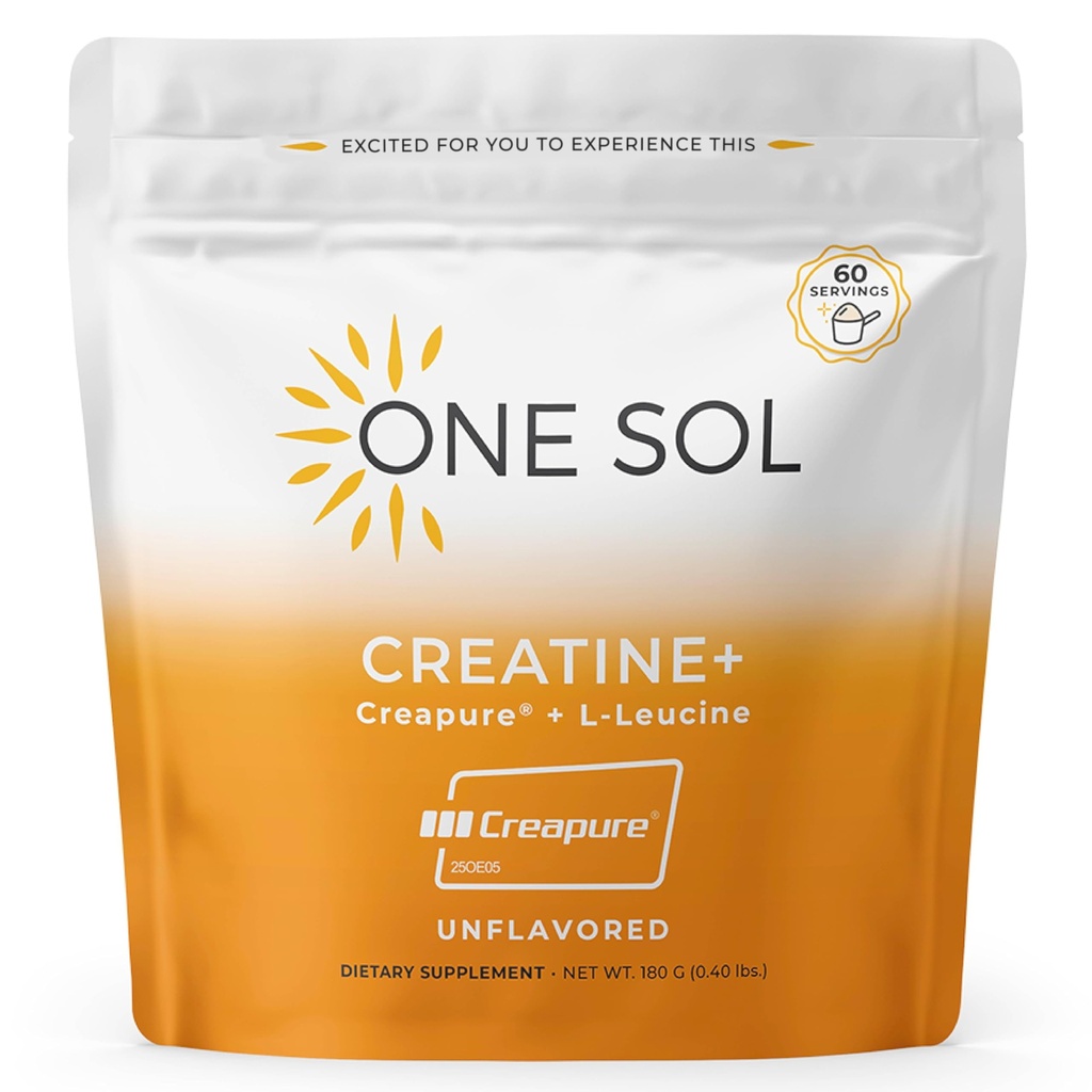 여자를 위한 1개의 솔 크레아틴, 모든 자연적인 여자의 크레아틴 분말 w Creapure & Leucine, 증가 Lean 근육 질량, 감소 회복 시간, 승진시킵니다 뇌 & 뼈 건강 (Unflavored, 60의 서빙)