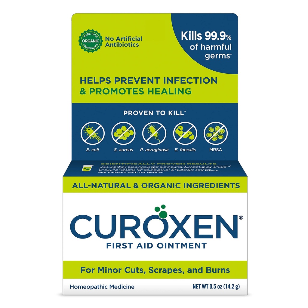 CUROXEN First Aid 항생제 연고, 0.5oz | 모든 자연 & 유기 성분 (0.5oz 수직)