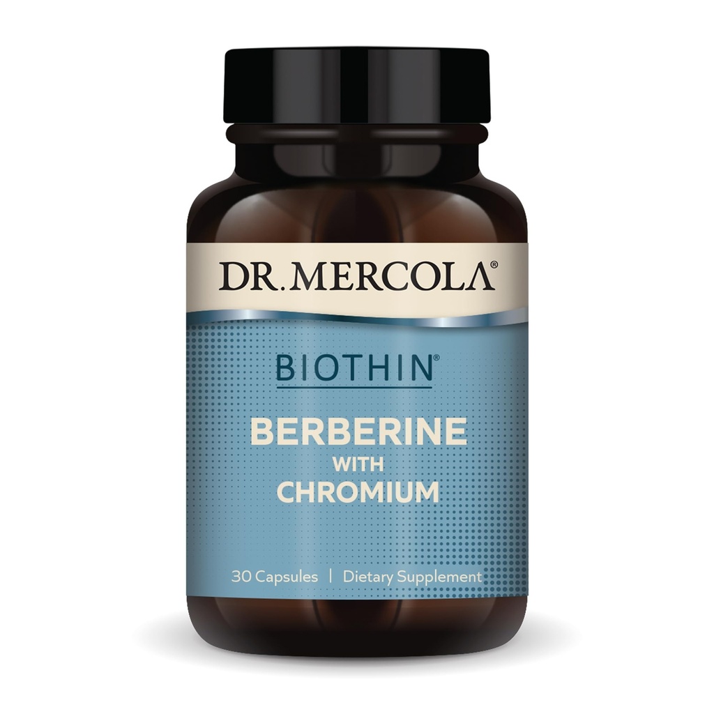 크롬을 가진 Mercola Biothin Berberine 박사 - 건강한 대사 기능 지원 - 강화된 흡수 - 비 GMO, 글루텐 자유로운 & Soy 자유로운 - 30의 캡슐 (30의 서빙)