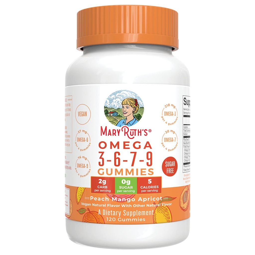 마리아 루의 오메가 3-6-7-9 Gummies, 120 CT
