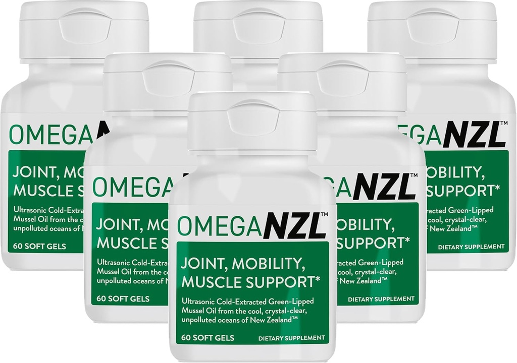 본래 Omega-3 합동 지원 보충교재, 제일 자연적인 근육 기복, 녹색 담궈진 Mussel 기름, 360 Softgels, 물고기 없음 aftertaste