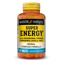 MASON NATURAL Super Energy, Guarana, Panax Ginseng & Kola Nut로 제작 된 Optimal Performance & Energy, 30 일 공급