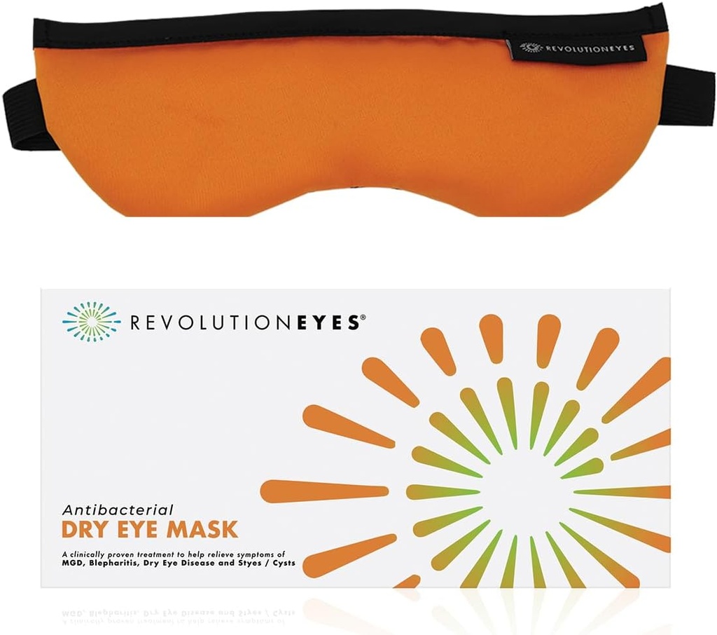 Revolutioneye Heated Eye Compress - 건조한 눈 기복, 빨 수 있는, 재사용할 수 있는 & MGD, Blepharitis 건조한 눈 & Sterileyes 보호를 위한 습기찬 열