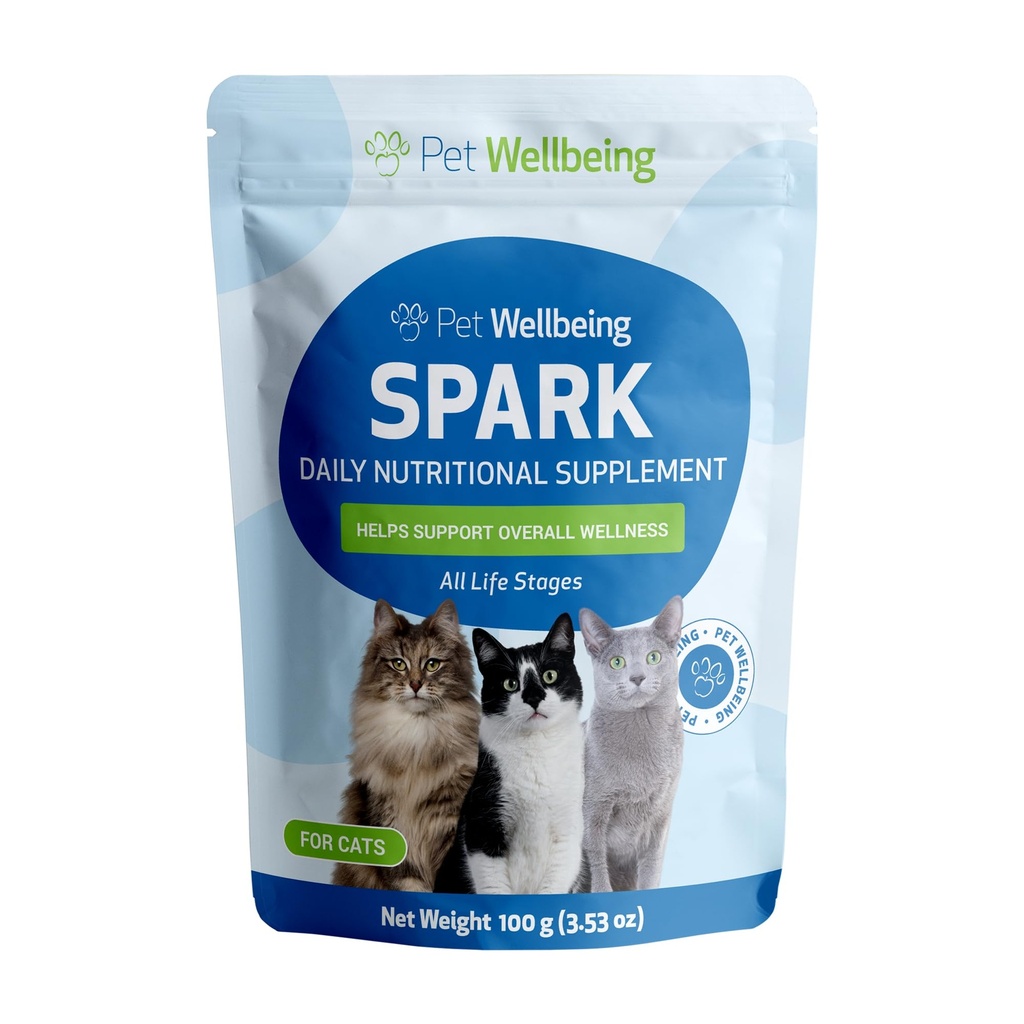 Cats - Probiotics, Prebiotics, Digestive Enzymes, Amino Acid, Antioxidants, 비타민 D, Spirulina - Veterinarian-Formulated 3.53 oz (100 g)