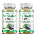 Nature's live oil of Oregano with Black Seed Oil, 2 in 1 Oregano Supplement for Immune Health, High Concentrated Carvacrol & Thymoquinone, Non-GMO, 60 Softgels, 2 Pack
