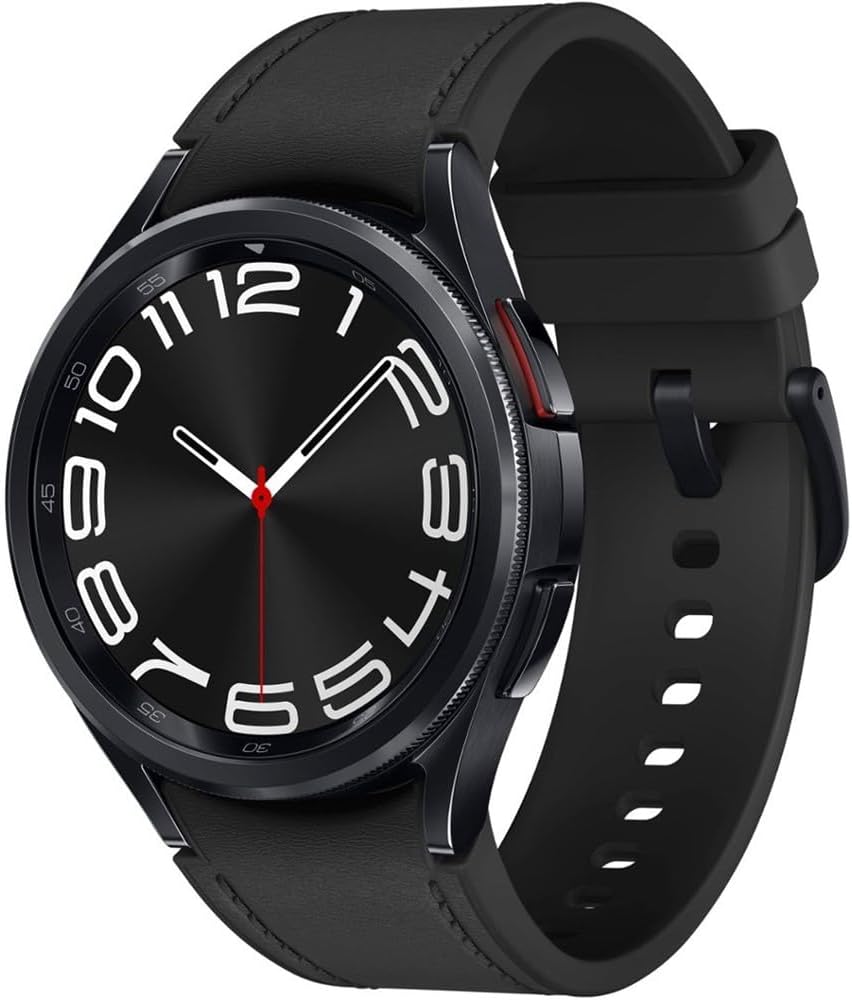 Samsung Galaxy Watch 6 Classic 43mm Smartwatch with Rotating Bezel, 피트니스 트래커, 고급 수면 코칭, 하트 모니터 - 블랙 (Renewed)