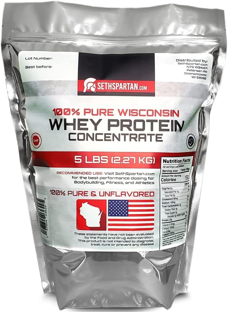 100 % 순수 Whey Protein - 5 LB (2.27 KG) - 30g 단백질 스쿠 퍼! - Unflavored Whey Protein - (미국 Whey Protein NOT 중국 수입)