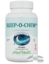 Maxi 건강 Sleep-O-Chew Strawberry 마그네슘, Inositol, L-Tryptophan, 수면 지원을위한 3mg Melatonin - 성인, Kosher Sleep Supplement, 60 조사를위한 수면 보조를 형성하는 Non Habit
