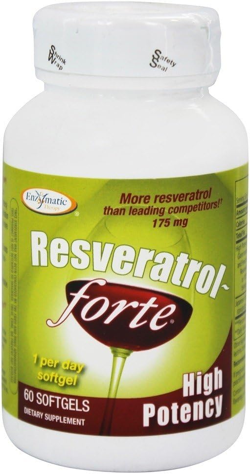 Resveratrol-Forte 높은 Potency 60 Softgels (2의 포장)