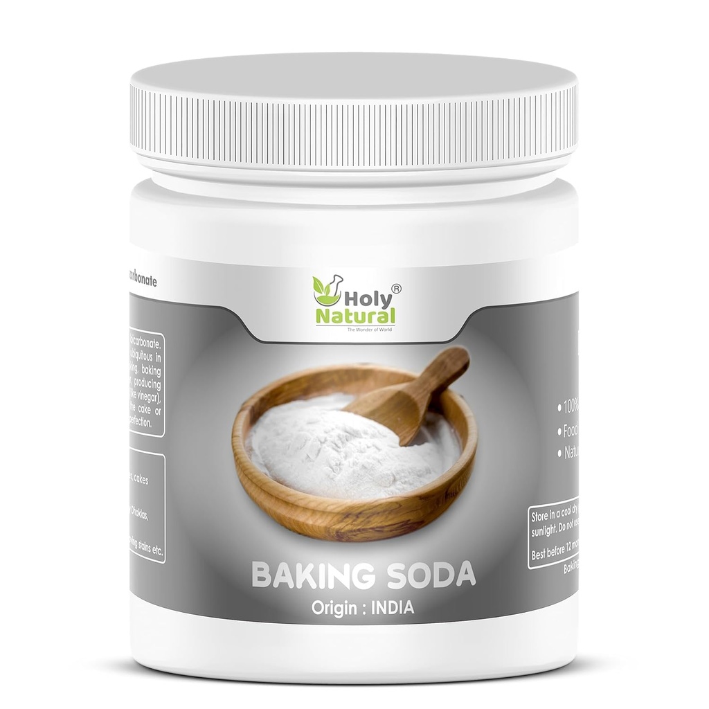 Ho.ly Na.tu.ral Baking Soda 250 gm | 음식 급료 나트륨 중탄산염 | 요리, 굽기 & 청소를 위해