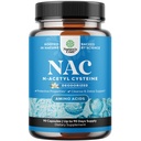 Natures Craft NAC 보충 N-Acetyl Cysteine - 서빙 캡슐 당 Vegan 높은 흡수 NAC 600mg - 빙수 Cleanse Detox & Repair Plus Lung Health 용 글루타티온 전구체 - 90 개