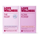 Love Wellness The Killer & Flora Power | Vaginal Suppository Duo 와 Boric Acid, Probiotics & Vitamin C | pH 밸런스, 냄새 조절 및 여성 건강 지원 | 향수 무료, 비 GMO & Paraben 무료