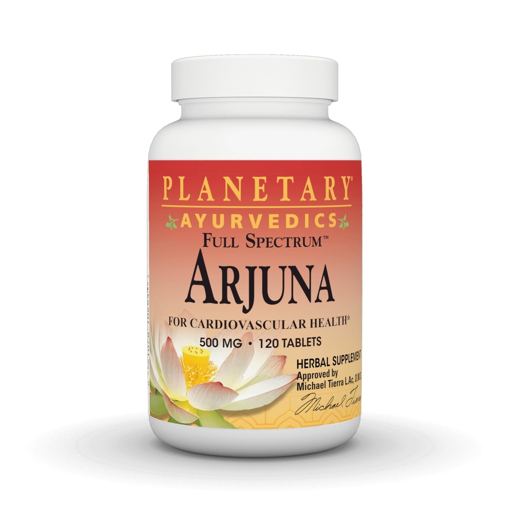 PLANETARY HERBALS Arjuna 가득 차있는 스펙트럼 Ayurvedic 영양 보충교재, 550 Mg, 120 조사