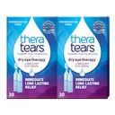 TheraTears 건조한 눈 치료는 건조한 눈, 보존 자유로운 눈 방울, 30의 단 하나 사용 작은 유리병 (2 팩)를 위한 눈 하락을 기름을 발라냅니다