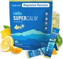 Nello Supercalm 음료 혼합 - Ashwagandha KSM 66, 마그네슘 글리세라이드 & L-Theanine 보충, 비타민 D3 - Ashwagandha 뿌리 추출물 - 초점과 Relaxation 지원 (20 여행 패킷) - 레몬 라임