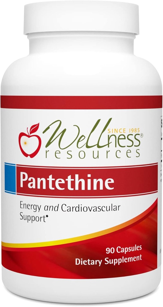 웰빙 자원 Pantethine - 활성 비타민 B5. 채식 (300mg, 90 캡슐)