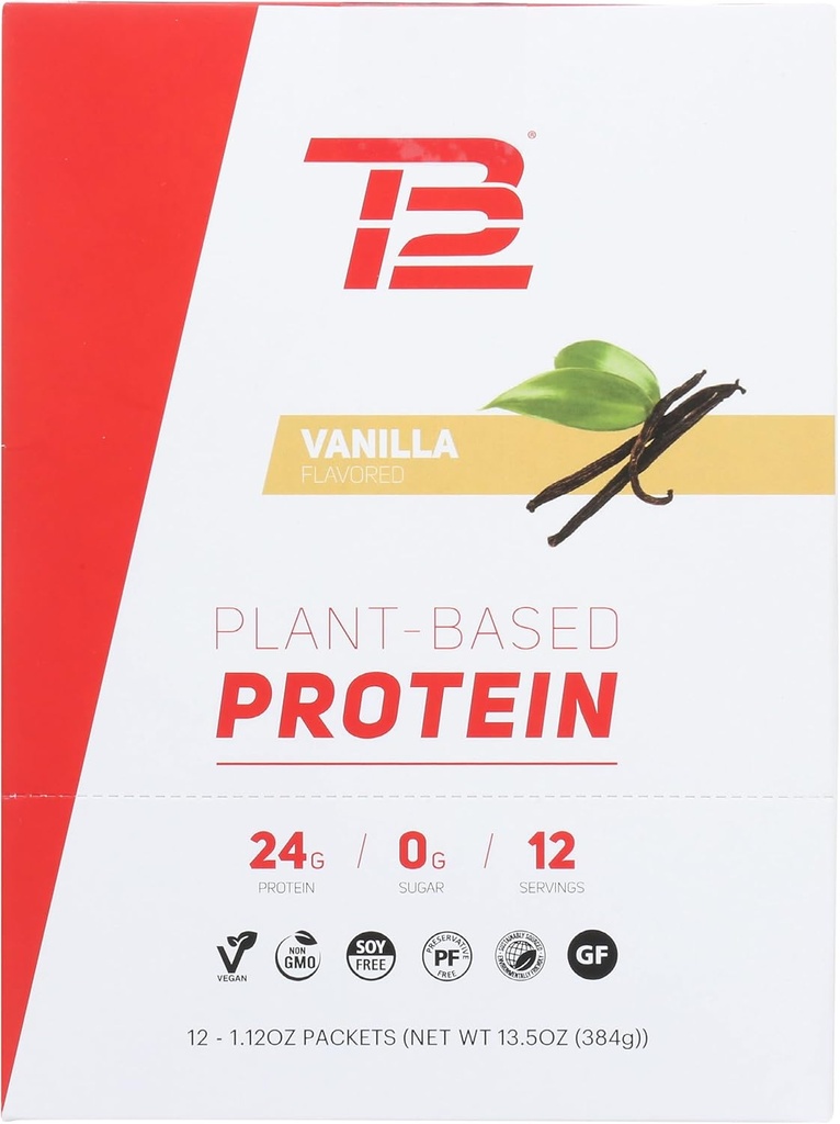 TB12 바닐라 단백질 분말, 1.12 OZ 각각, 12의 조사 (1의 포장)
