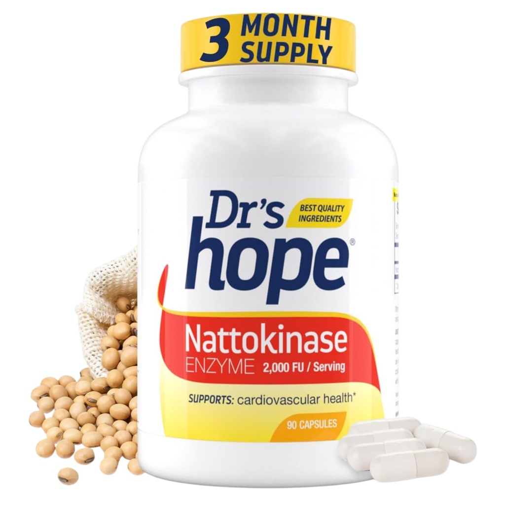 Nattokinase 2000 FU - Nattokinase 보충은 심장 혈관 건강과 건강한 혈액 순환을 지원합니다 - 비 GMO, 글루텐 - 무료, 90 Veggie 캡슐, 미국에서 만든
