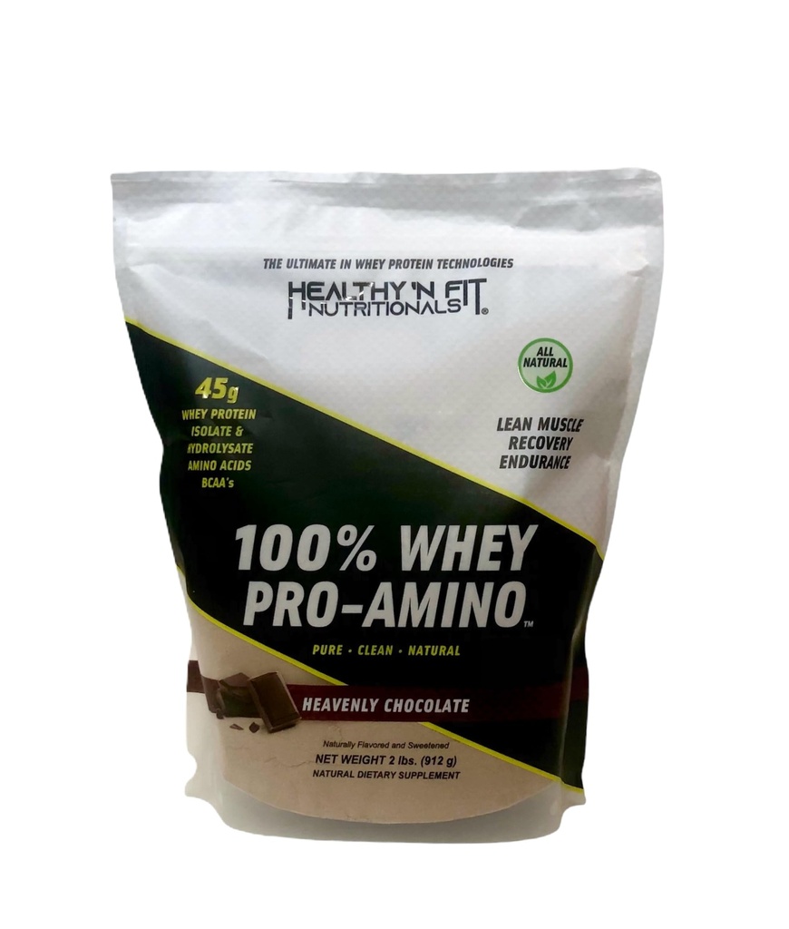 건강한 ‘N 적합 100%년 WHEY PRO-AMINO v2.0-Chocolate (2lb): 100%년 Whey Protein PLUS 펩티드는 보충물, 기술 및 순수성에 있는 미국 #1 상표에서.