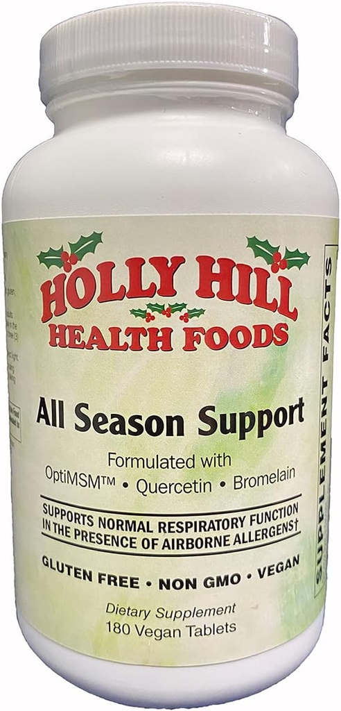 Holly Hill Health Foods 모든 계절 지원 (구급 Aller-7), 180 Vegan 정제
